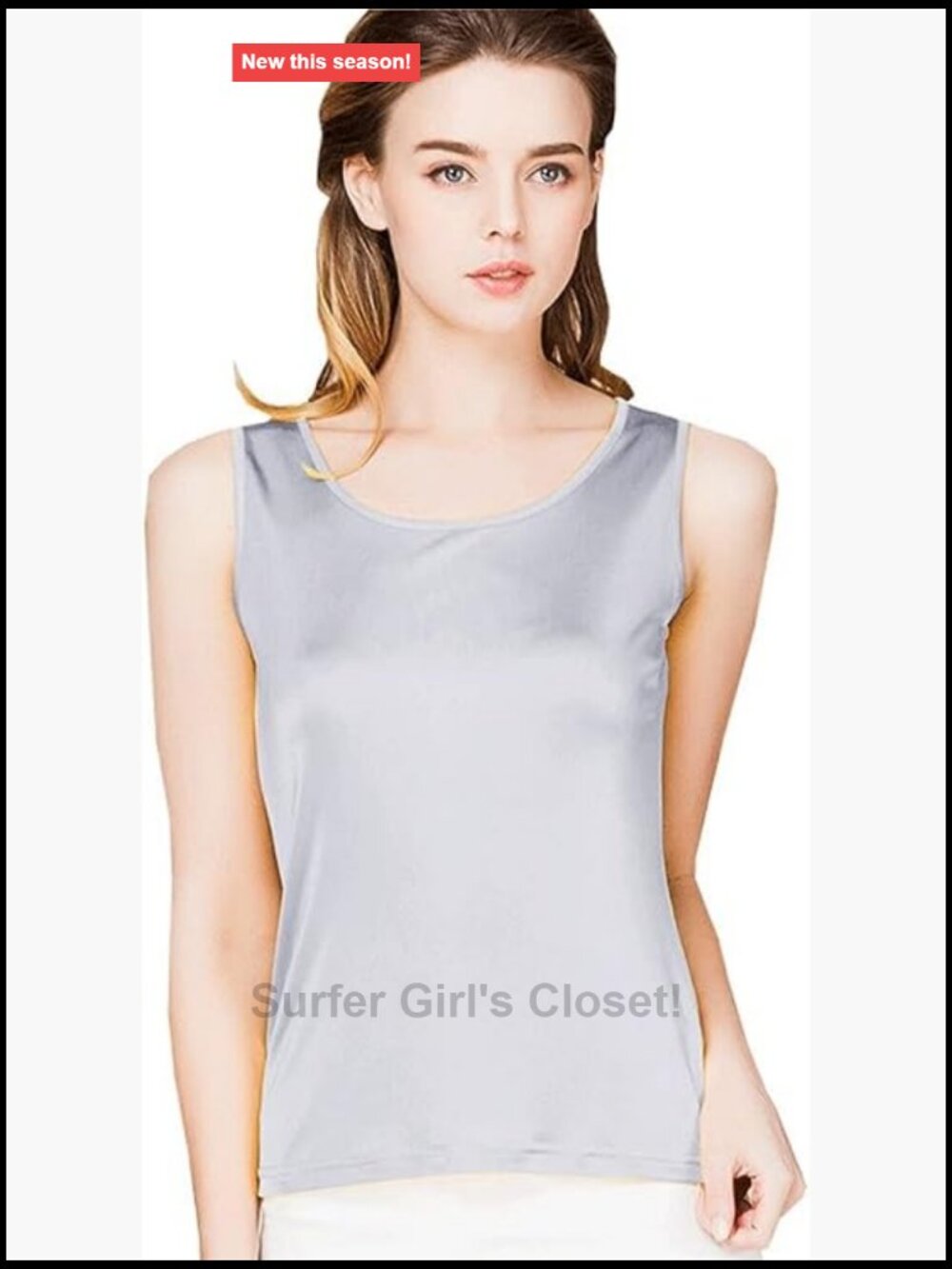 100% Mulberry Silk Tank Top Sleeveless Blouse Ladies Luxury Lightweight T Shirt
